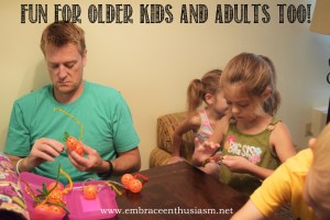 pipe cleaners and golfballs