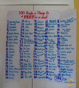 100thingstoprayabout